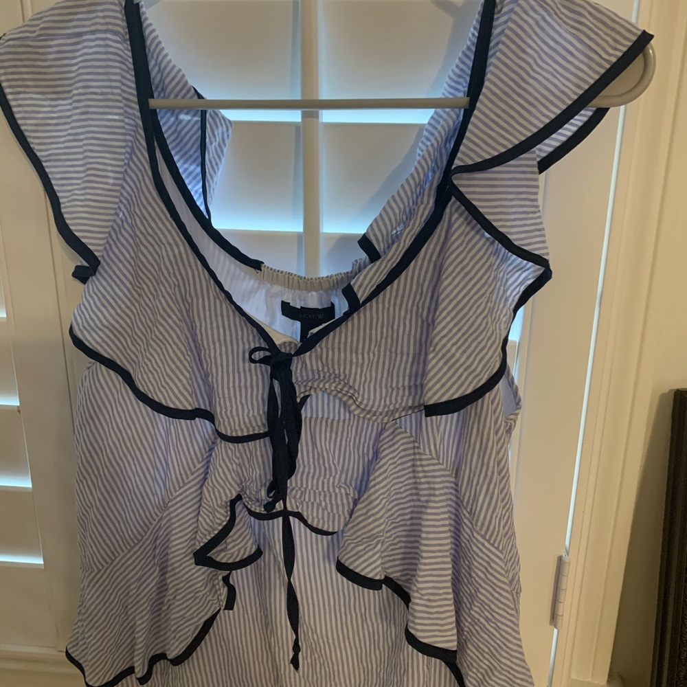 JCrew Seersucker top